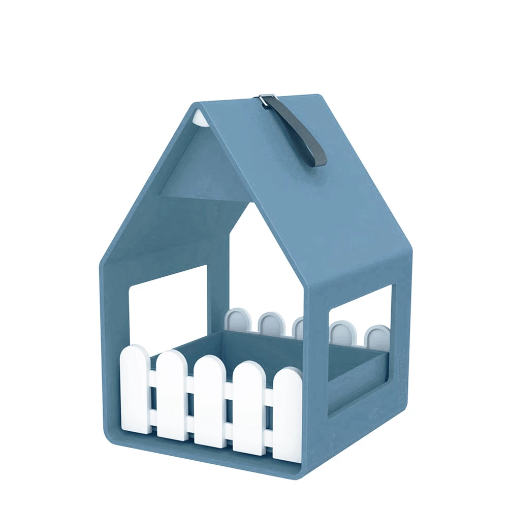 Emsa Landhaus Vogelvoederhuis Grijsblauw 2 Emsa Landhaus Vogelvoederhuis Grijsblauw