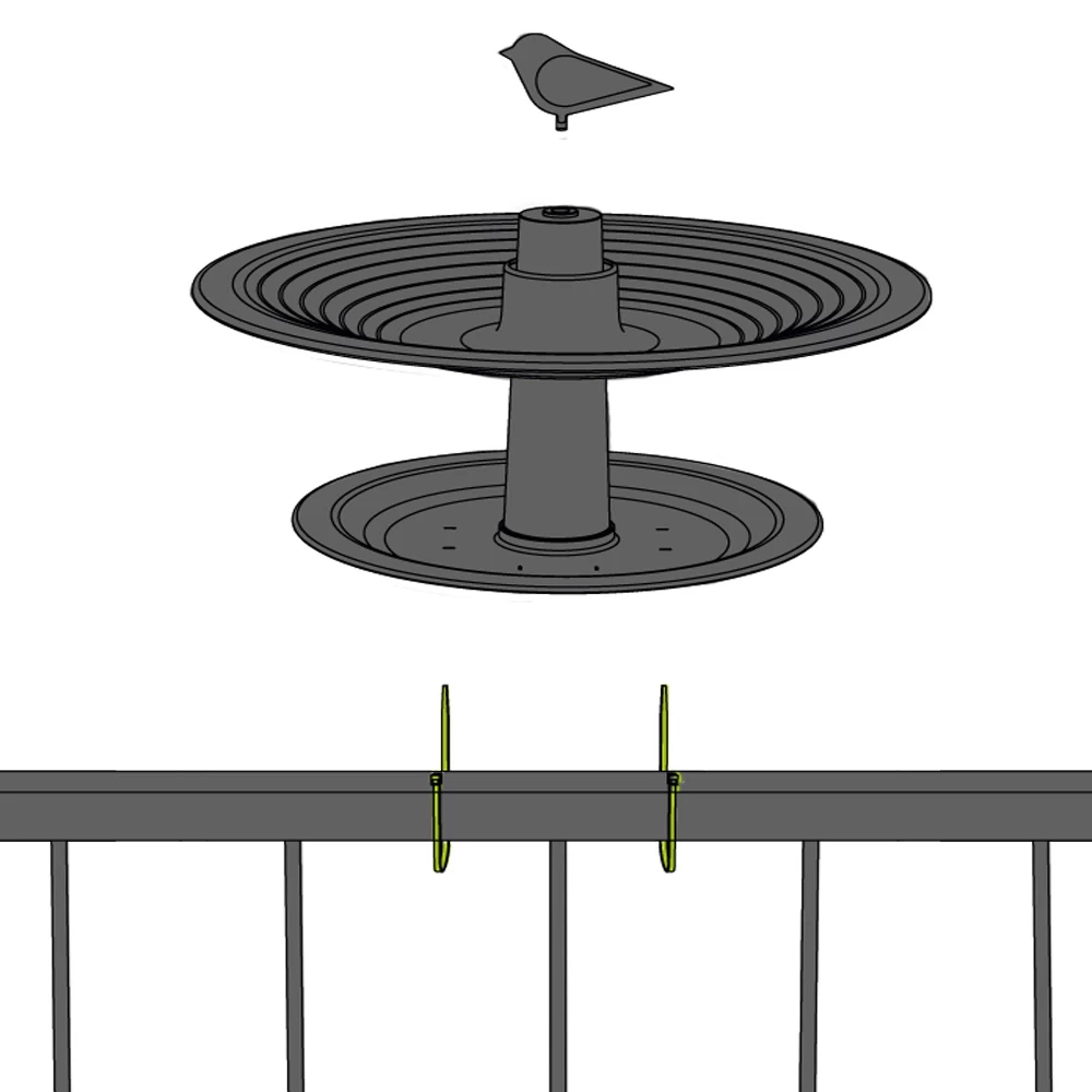 Vogelbad Finch Ivoor 5 Vogelbad Finch Ivoor - Afbeelding 3