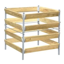 Compostbak Hout/metaal 90 Cm