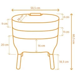 Worm Composter Ivoor 9 Worm Composter Ivoor -Tuinonderhouds Winkel image 1329