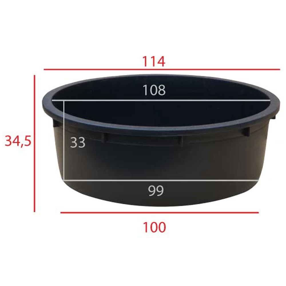 Tuinkuip 275 Liter ø 110 X H.35 Cm 4 Tuinkuip 275 Liter ø 110 X H.35 Cm - Afbeelding 2