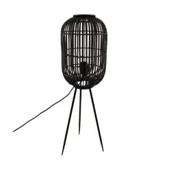 Dijk Natural Collections Vloerlamp Bamboe Zwart 30x30x97cm