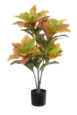 Kunstplant Croton H90cm Bont